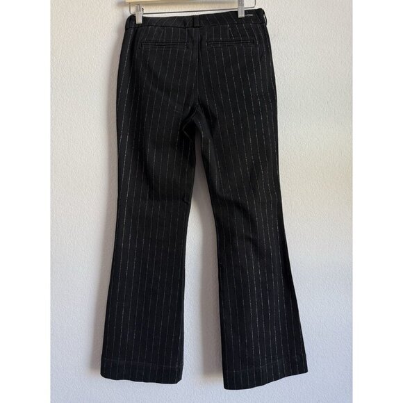 Liverpool Women's Mid-Rise Flare Trouser Pants Shimmer Pinstripe Denim Size 4/27 - Picture 10 of 11